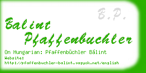 balint pfaffenbuchler business card