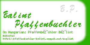 balint pfaffenbuchler business card